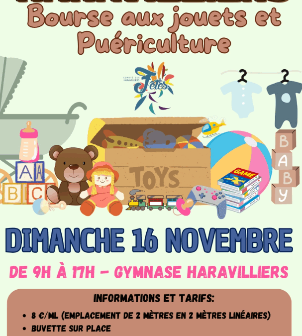 Bourse aux jouets & puériculture – Dimanche 16 Novembre 2025